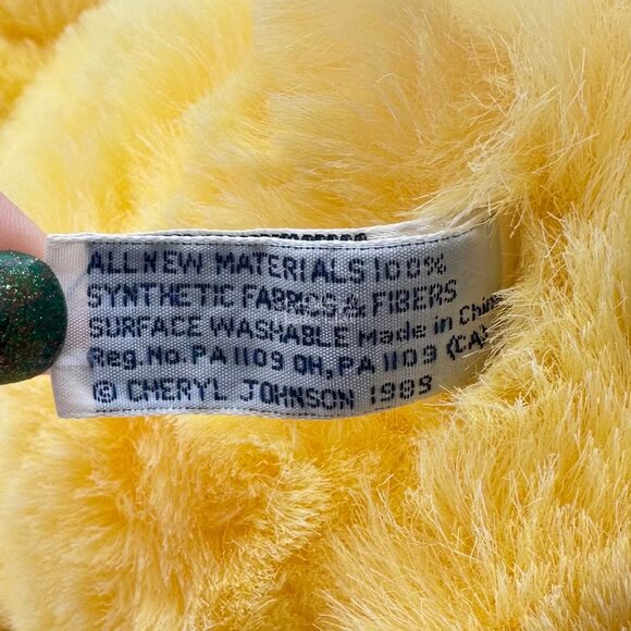 Vintage 1989 Deadstock Platty Santa Duck Plush Yellow By Cheryl Johnson - Picture 13 of 16